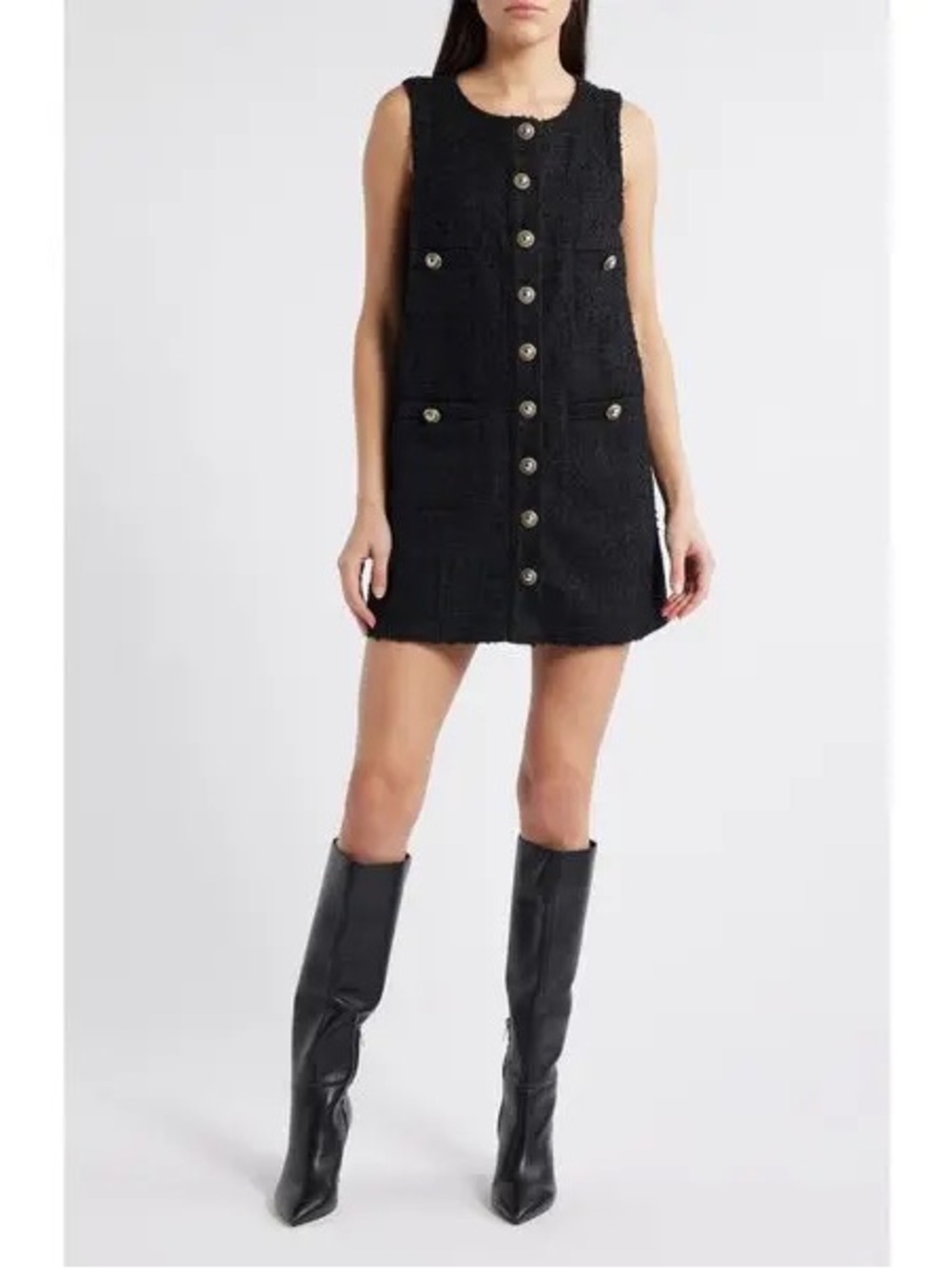 REFORMATION Tropez Tweed Shift Dress, Size 2, $248